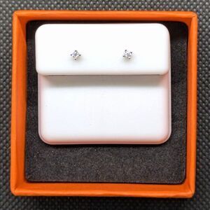 Petite Moissanite Stud Earrings in 925 Silver with Butterfly Push Back closure